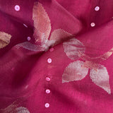 Sequinned floral matka organza saree