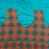 Tussar kutch embroidered blouse piece
