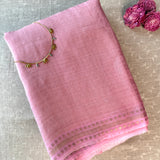 Metallic zari striped organza saree