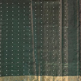 Sequinned kutch embroidered organza saree
