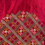 Tussar kutch embroidered blouse piece