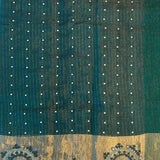 Sequinned kutch embroidered organza saree