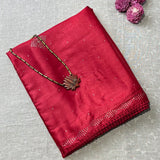Tussar mukaish work saree