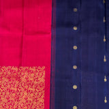 Ranya Vanasingaram Pallu Kanchi Silk Saree - Navy
