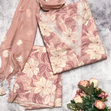 Pink floral cotton set