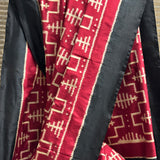 Handwoven Ikat Silk Saree - Vermilion