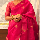 Madhura Scarlet Kanchi Organza Saree