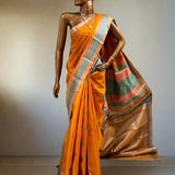 kimaya thread and zari border silk saree
