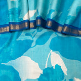 Mila Misty Cloud Kanchipuram Silk Saree - Blue