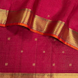 Charita Pink Micro checks Silk Saree