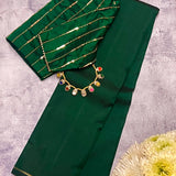 Lavanyam plain kanchipuram silk saree