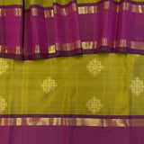Mohana Kolam Kanchi Silk Saree - Olive and Voilet