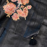 Tussar applique saree