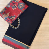 Mishrita Rudraksham Border Chiffon Saree - Black