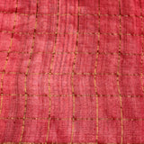 Maya Sapling Tussar Saree - Dark Green and Coral