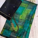 Mishrita brush dyed organza saree