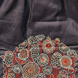 Shibori tussar saree