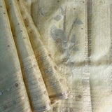 Metallic handwoven organza saree