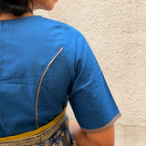 Sarla plain indigo cotton blouse