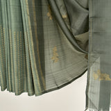 Madhura Paperflowers Kanchi Organza Saree - Sage