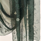Verdure Cutwork Embroidered Organza Saree - Green