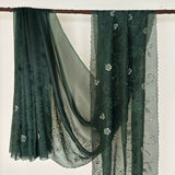 Verdure Cutwork Embroidered Organza Saree - Green