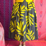 Elements Frond Pleated Ikat Skirt - Nocturne