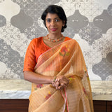 Organza jamdani saree