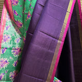 Mila Emerald Orchid Kanchipuram Silk Saree