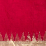 Ponduru Khadi Handwoven Saree - Red
