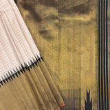 Charita Temple Border Kanchipuram Silk Saree - Cream