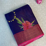 Maya digital floral tussar saree