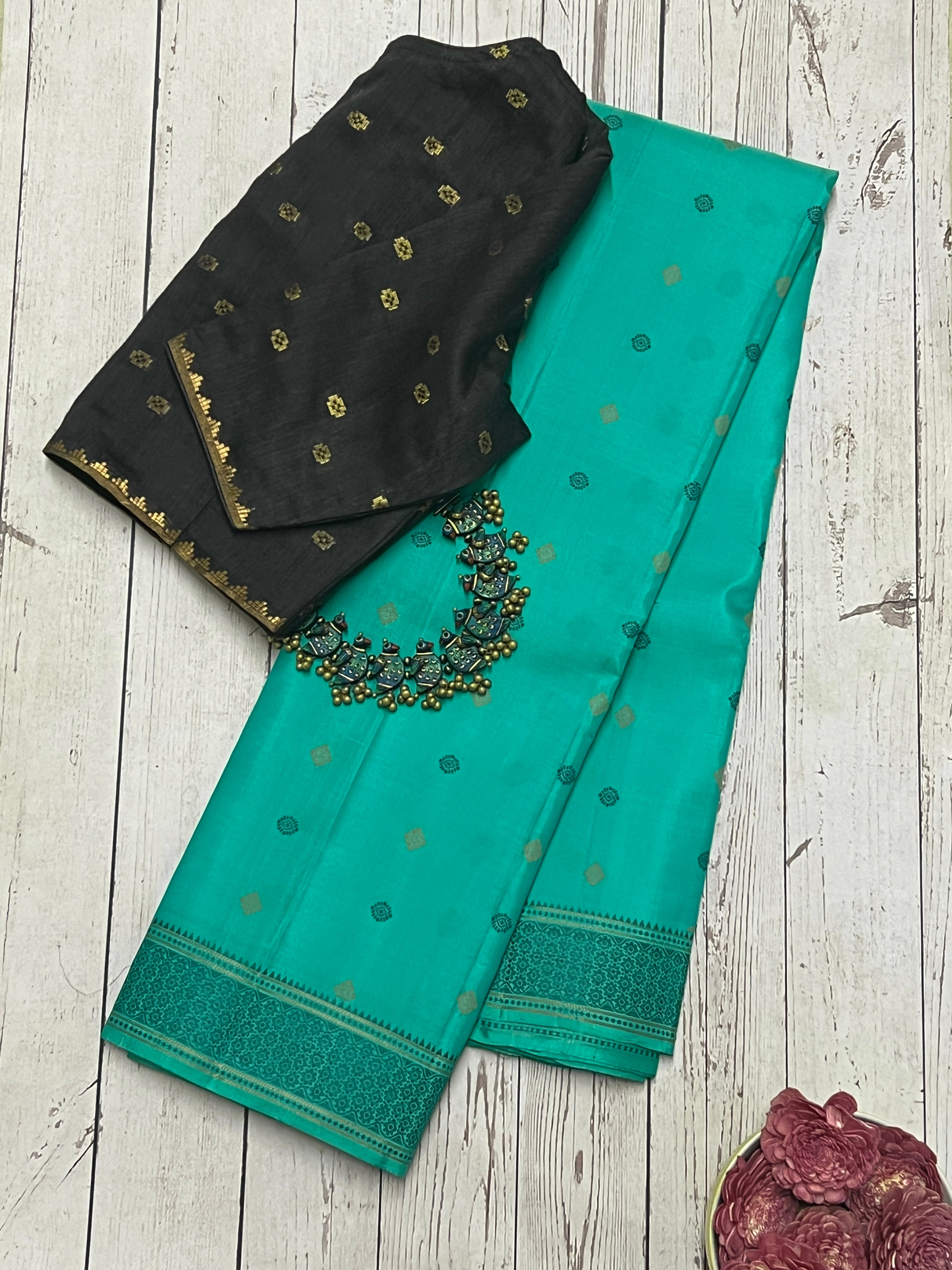 Kimaya floral border silk saree