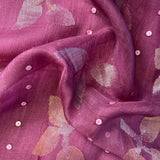 Sequinned floral matka organza saree