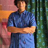 Elements Whirlpool Ikat Shirt - Cobalt