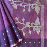 Zari striped handwoven organza saree