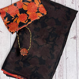 Black  Organza Flip Saree