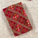 Tussar kutch embroidered blouse piece