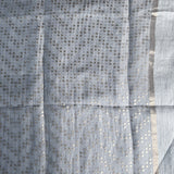 Metallic zari striped organza saree