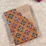 Tussar kutch embroidered blouse piece