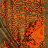 Tuhina Sage Green Kutch Embroidery Organza Saree
