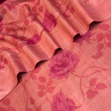 Veena Wallflower Tussar Saree - Pink