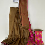 Mishrita Organza Flip Saree - Brown