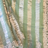 Organza pitai work saree