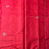 Tussar mukaish work saree