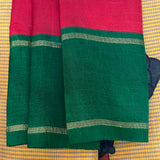 Kalpataru Parakeets Kalamkari Silk Saree - Mustard