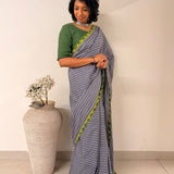 Zephyr Cutwork Embroidered Cotton Saree - Grey