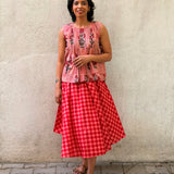 Zephyr Scarlet Skirt Set