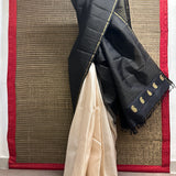 Ranya Tiny Flower Kanchipuram Silk Saree - Black