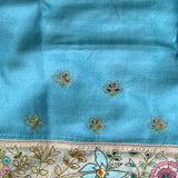 Hand embroidered shibori tussar saree